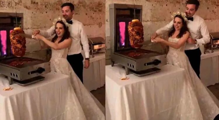 Cuando el trompo al pastor reemplaza al pastel: una boda muy mexicana