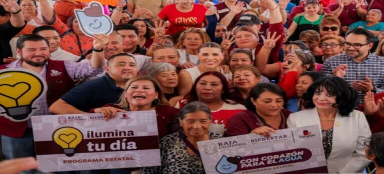 Gobernadora Marina del Pilar anuncia registro para pensiones y apoyos para servicios de luz y agua en Baja California