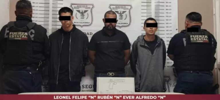 Fuerzas estatales detienen a 3 hombres en Ensenada