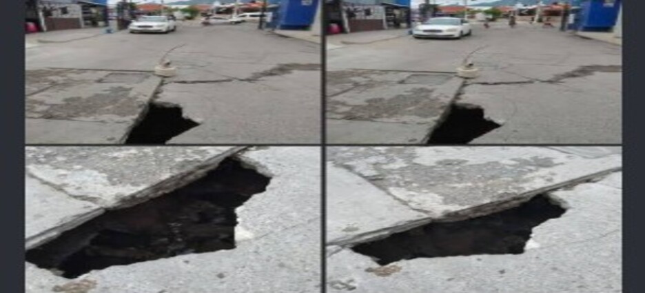 Socavón afecta punto turístico en Ensenada
